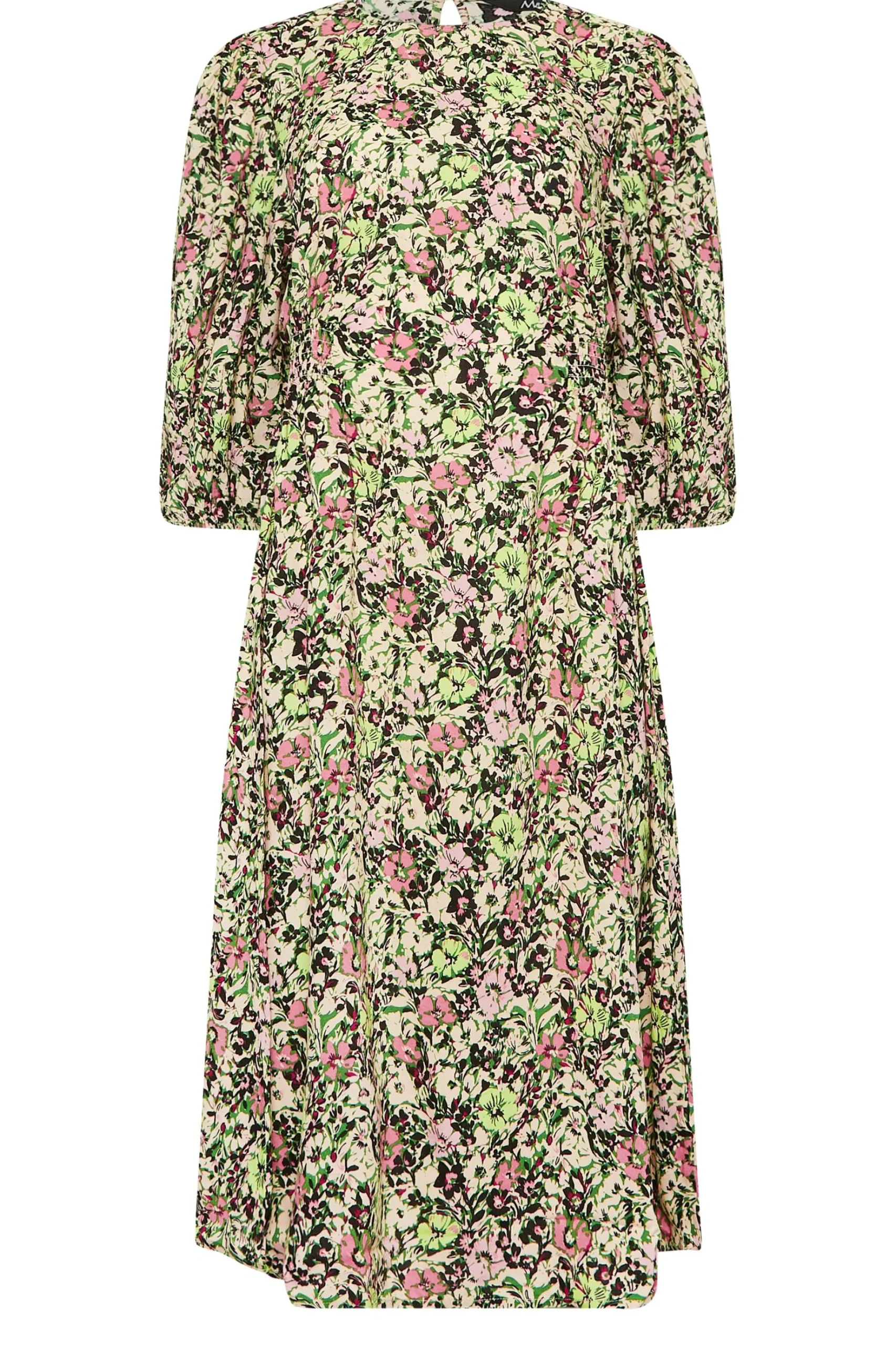 M&Co Womens M&Co Green Floral Print Midi Dress