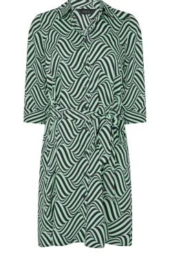M&Co Womens M&Co Green Geometric Print Shirt Dress