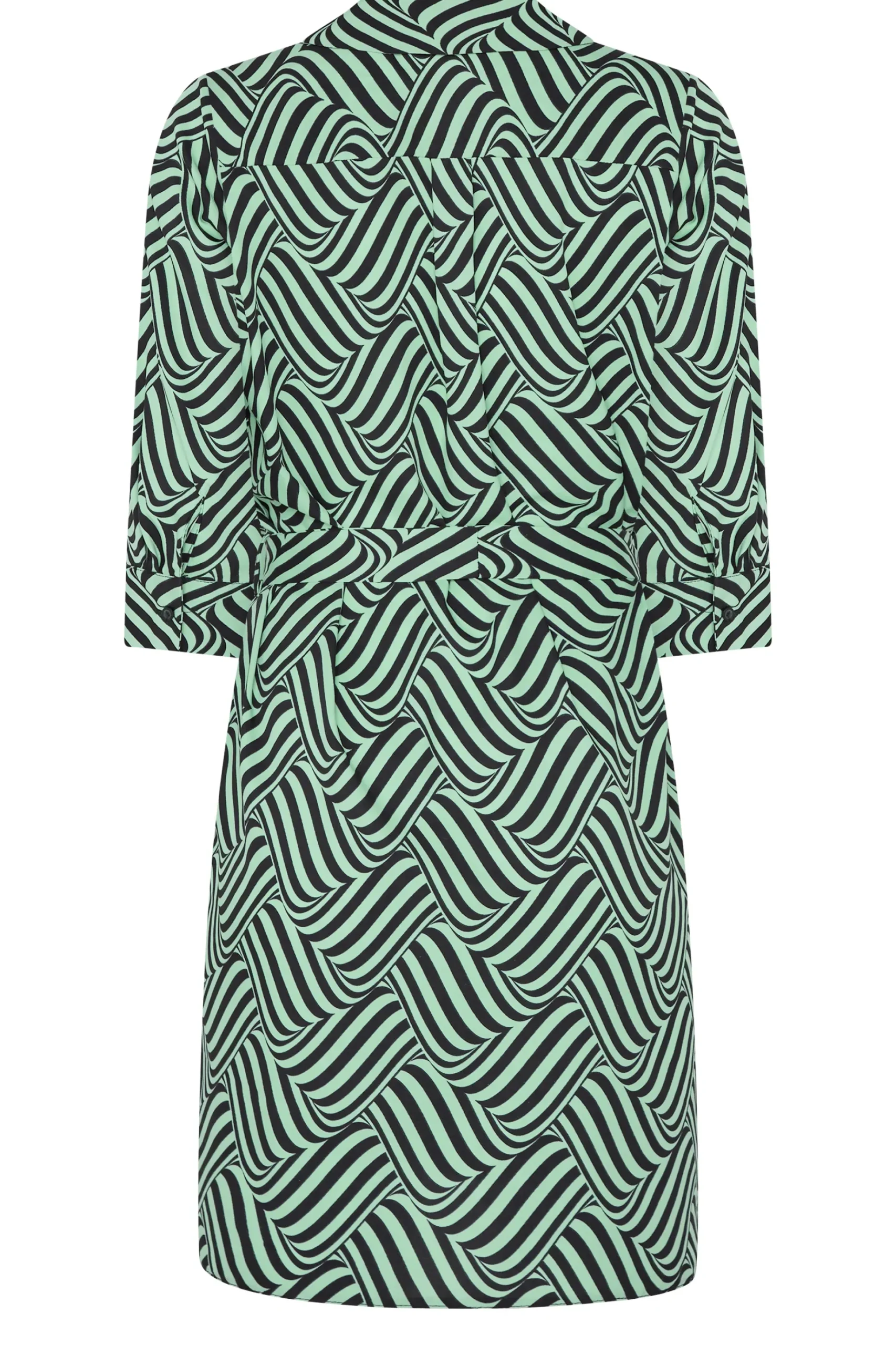 M&Co Womens M&Co Green Geometric Print Shirt Dress