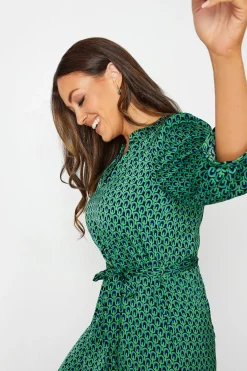 M&Co Womens M&Co Green Geometric Print Tunic Dress
