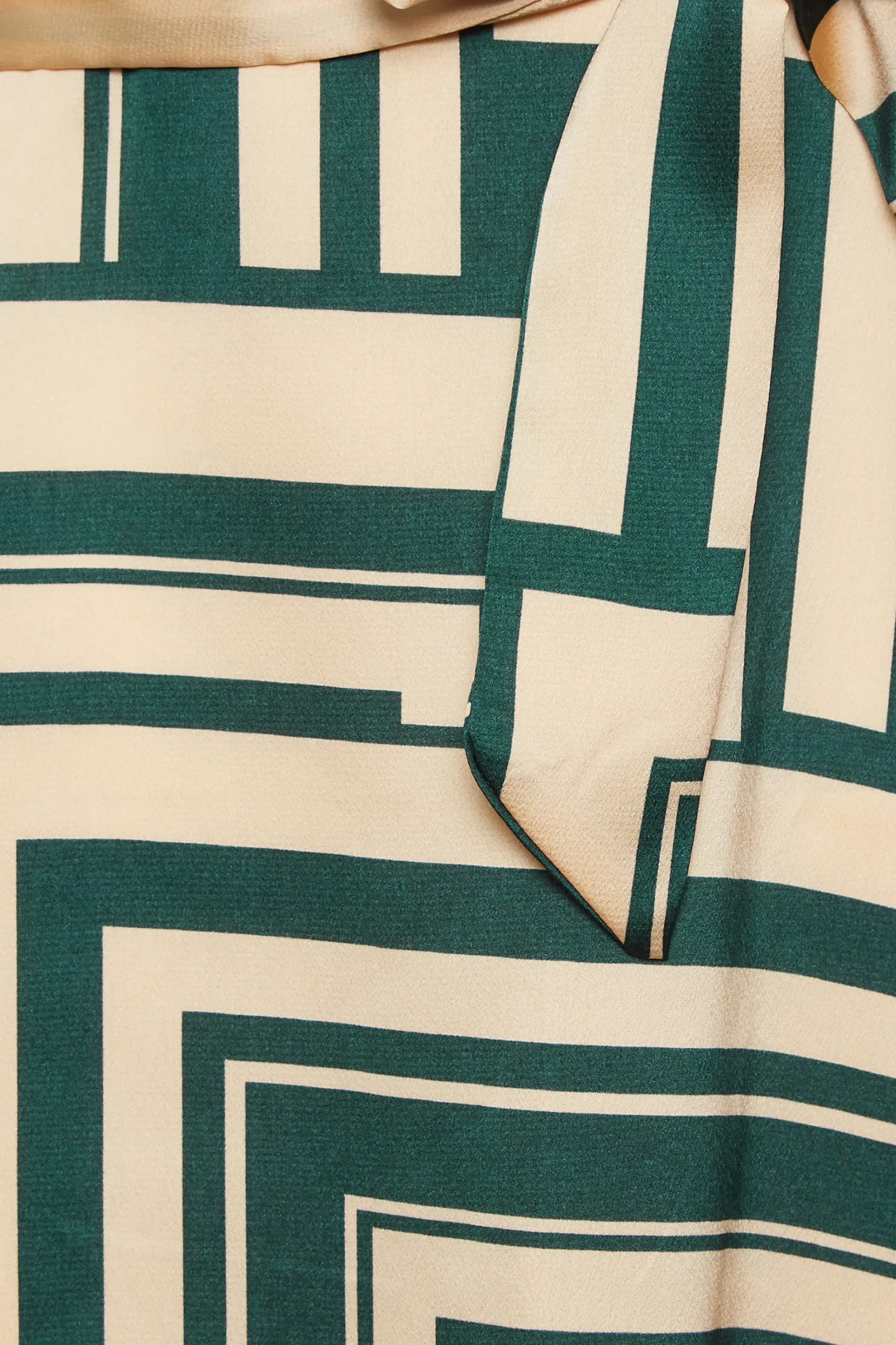 M&Co Womens M&Co Green Geometric Print High Neck Tunic Blouse