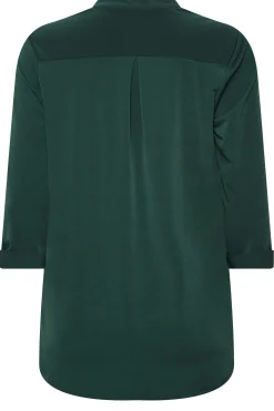 M&Co Womens M&Co Green Half Placket Jersey Shirt