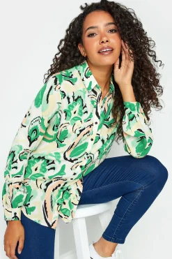 M&Co Womens M&Co Green Paisley Print Long Sleeve Shirt