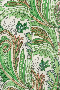 M&Co Womens M&Co Green Paisley Print Puff Sleeve Shirt