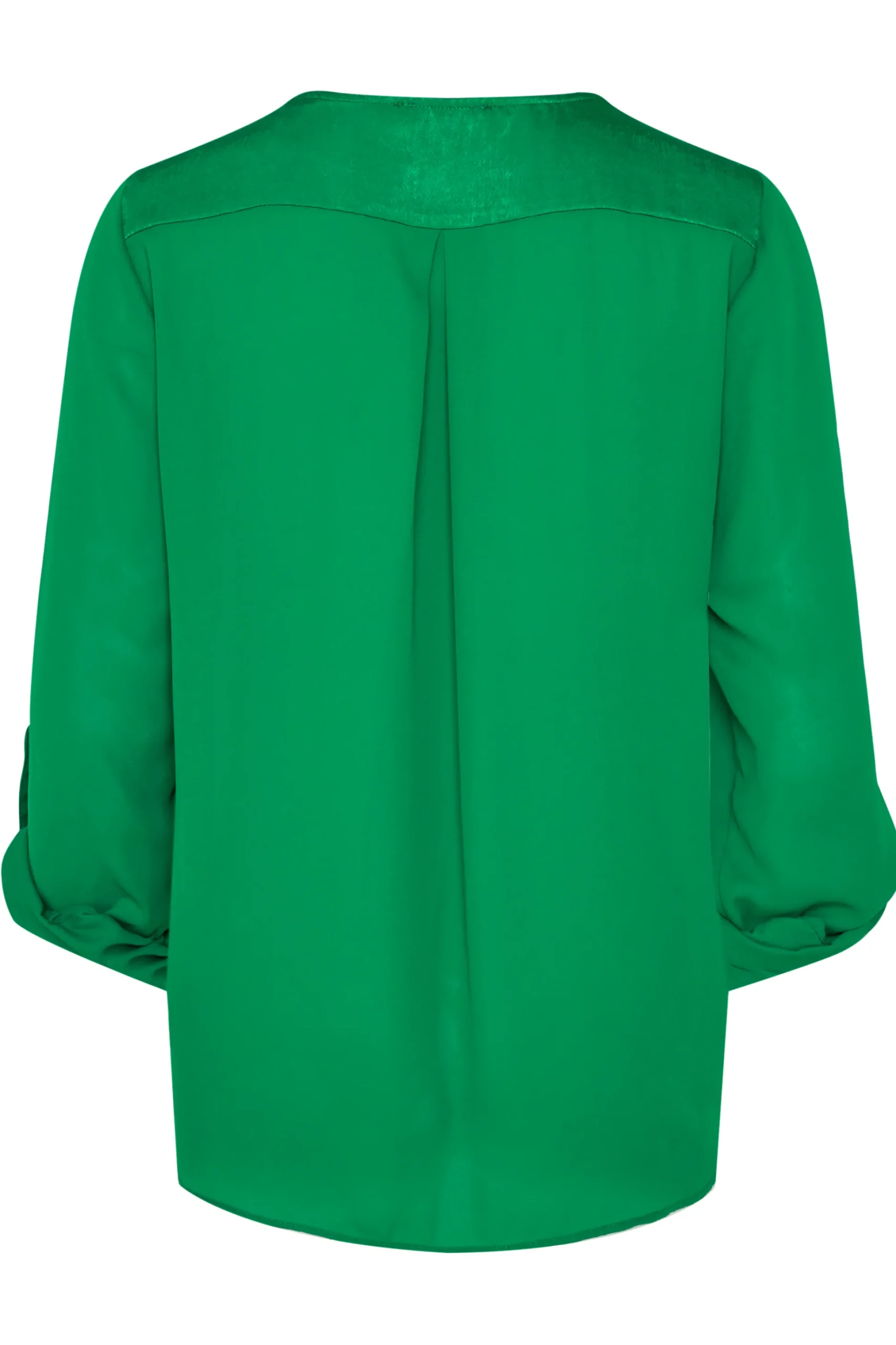 M&Co Womens M&Co Green Satin Contrast Panel Shirt