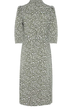 M&Co Womens M&Co Green Spot Print Shirt Dress