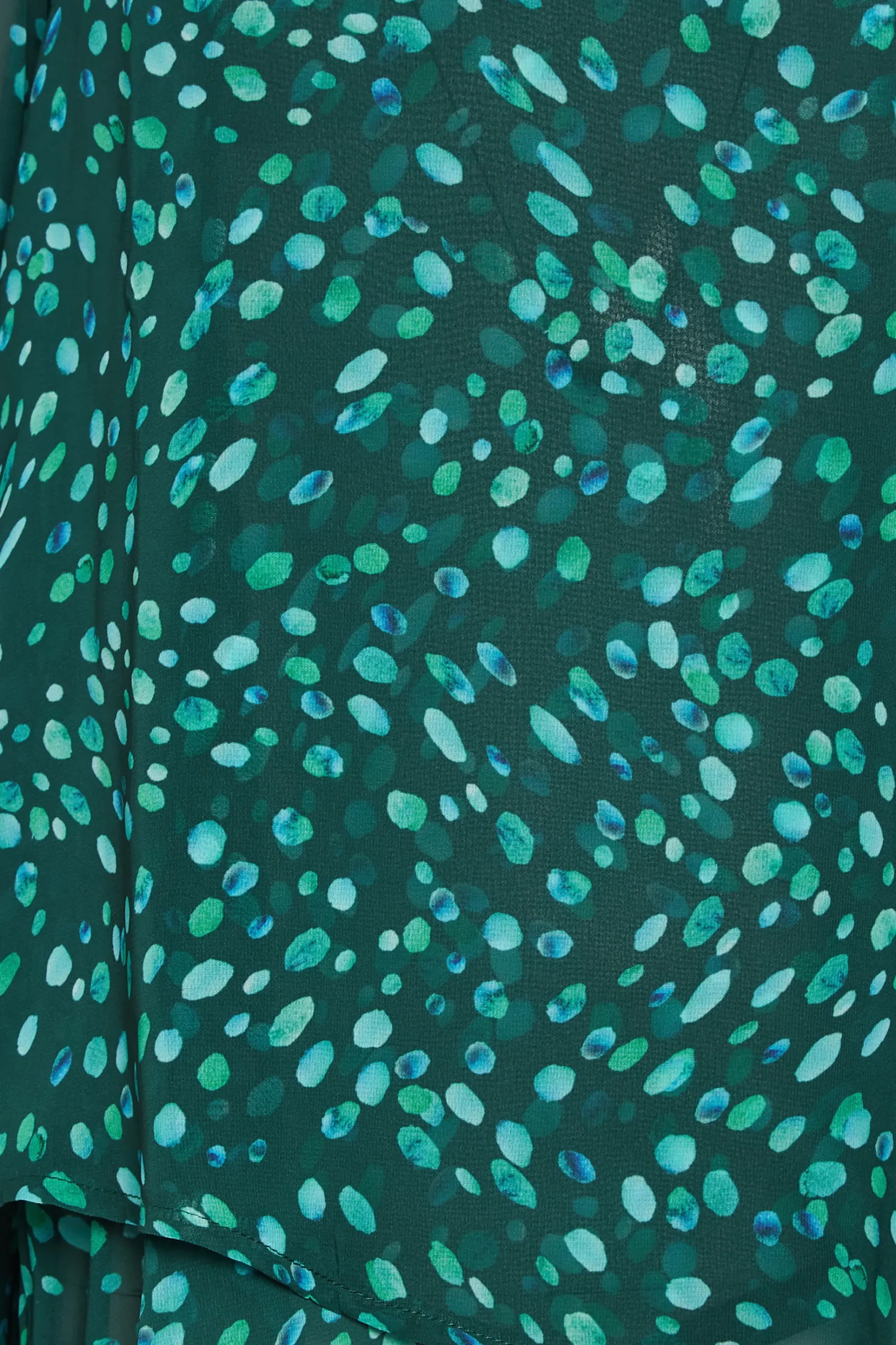 M&Co Womens M&Co Green Spot Print Wrap Blouse