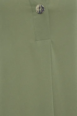 M&Co Womens M&Co Green Statement Button Tab Sleeve Shirt