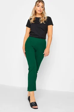 M&Co Womens M&Co Green Stretch Tapered Trousers