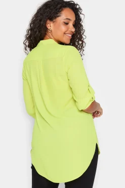 M&Co Womens M&Co Green Tab Sleeve Blouse