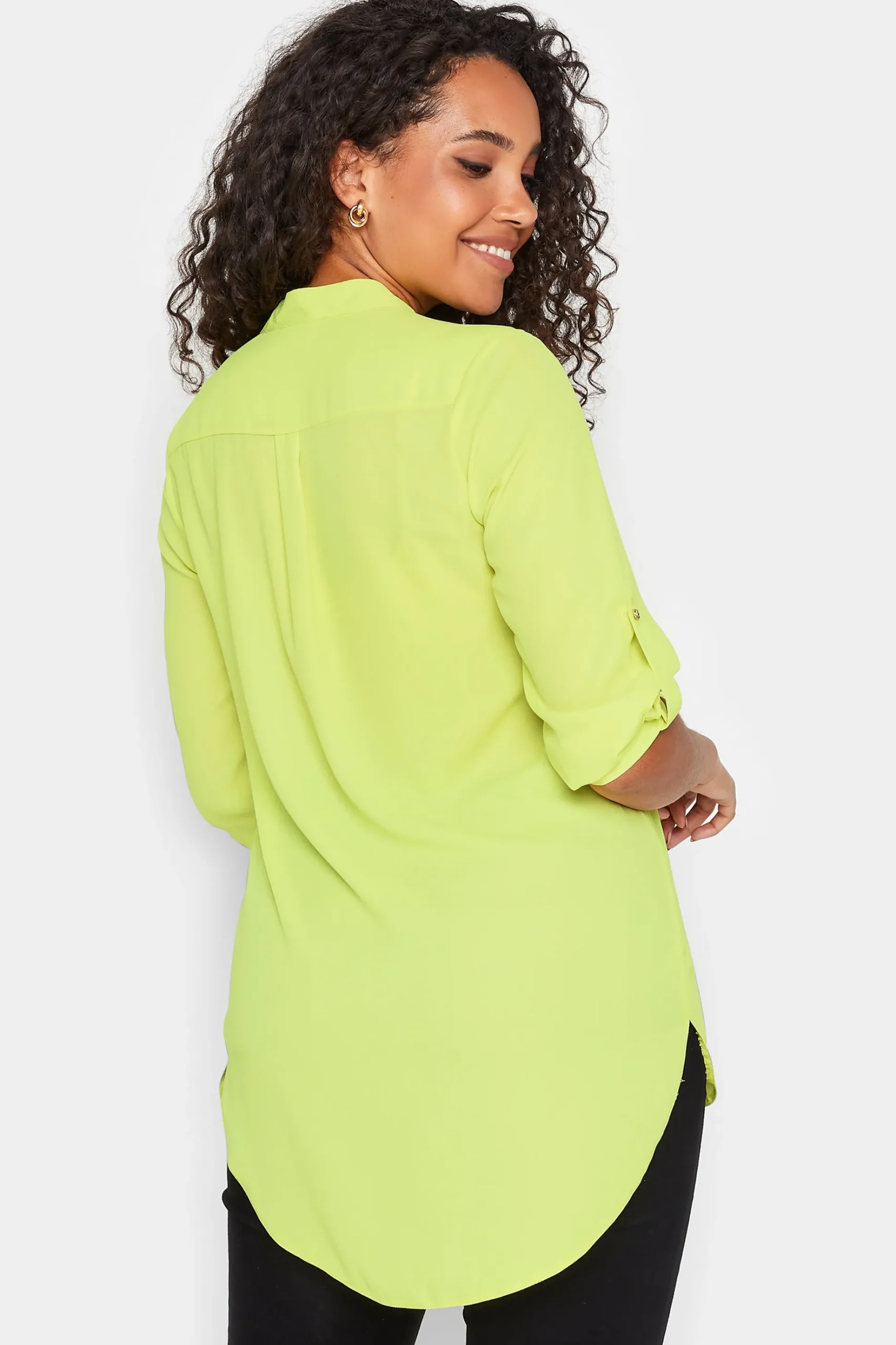 M&Co Womens M&Co Green Tab Sleeve Blouse