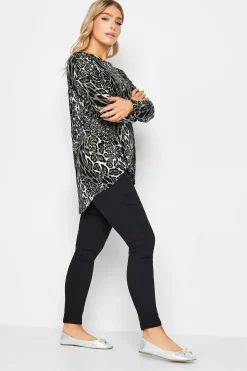 M&Co Womens M&Co Grey Animal Print Jumper