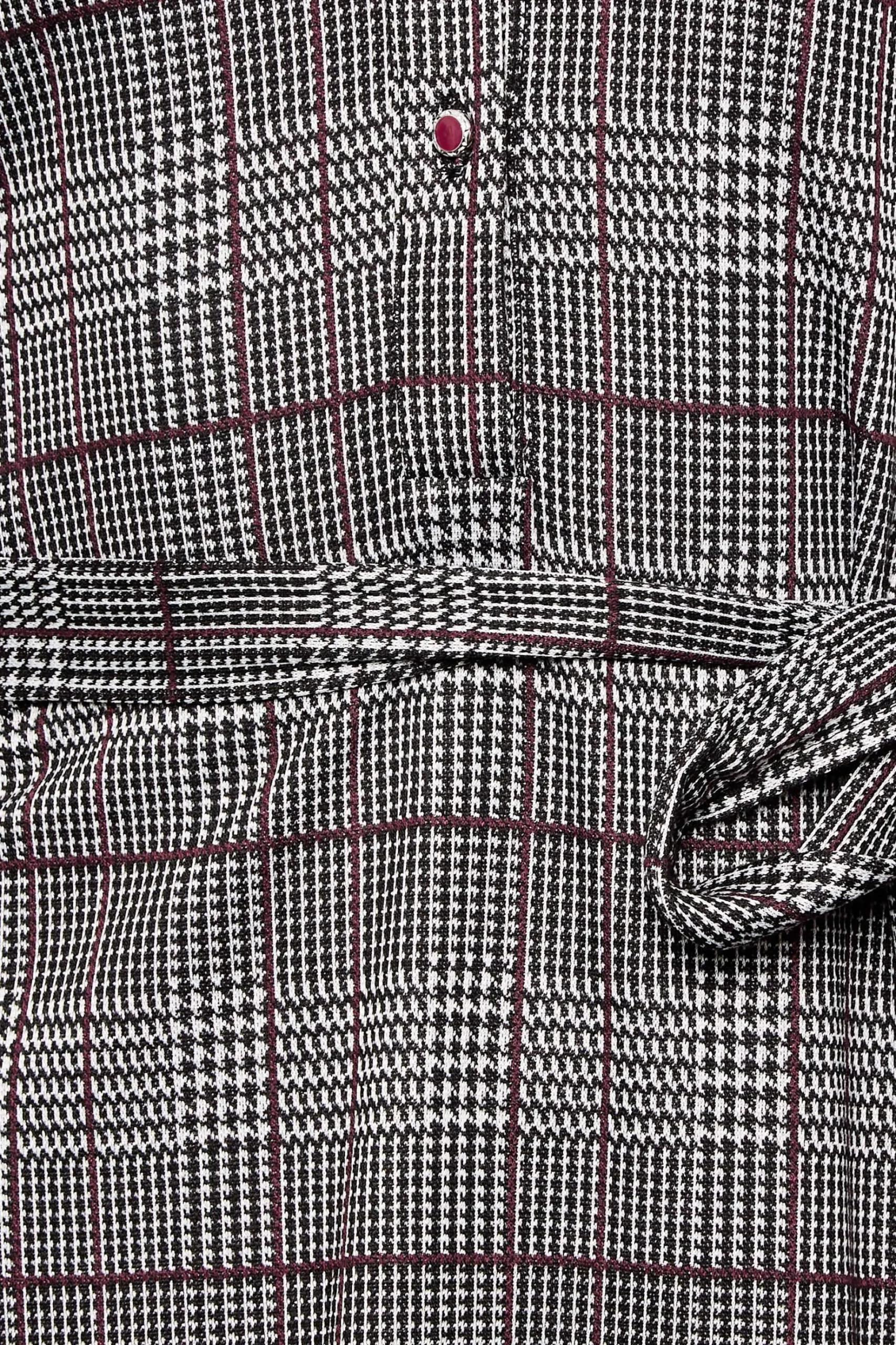M&Co Womens M&Co Grey Check Tie Waist Tunic Dress