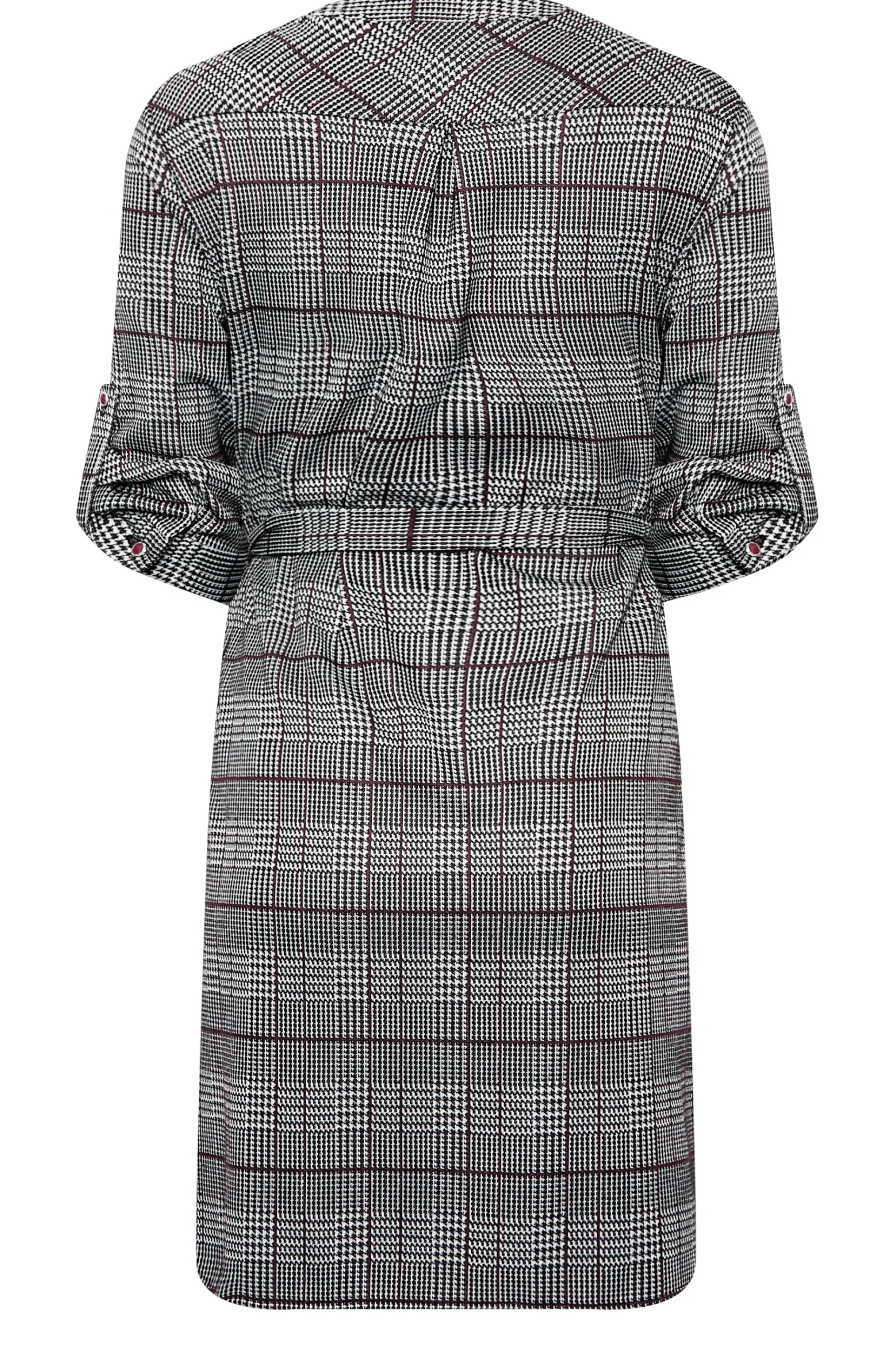 M&Co Womens M&Co Grey Check Tie Waist Tunic Dress