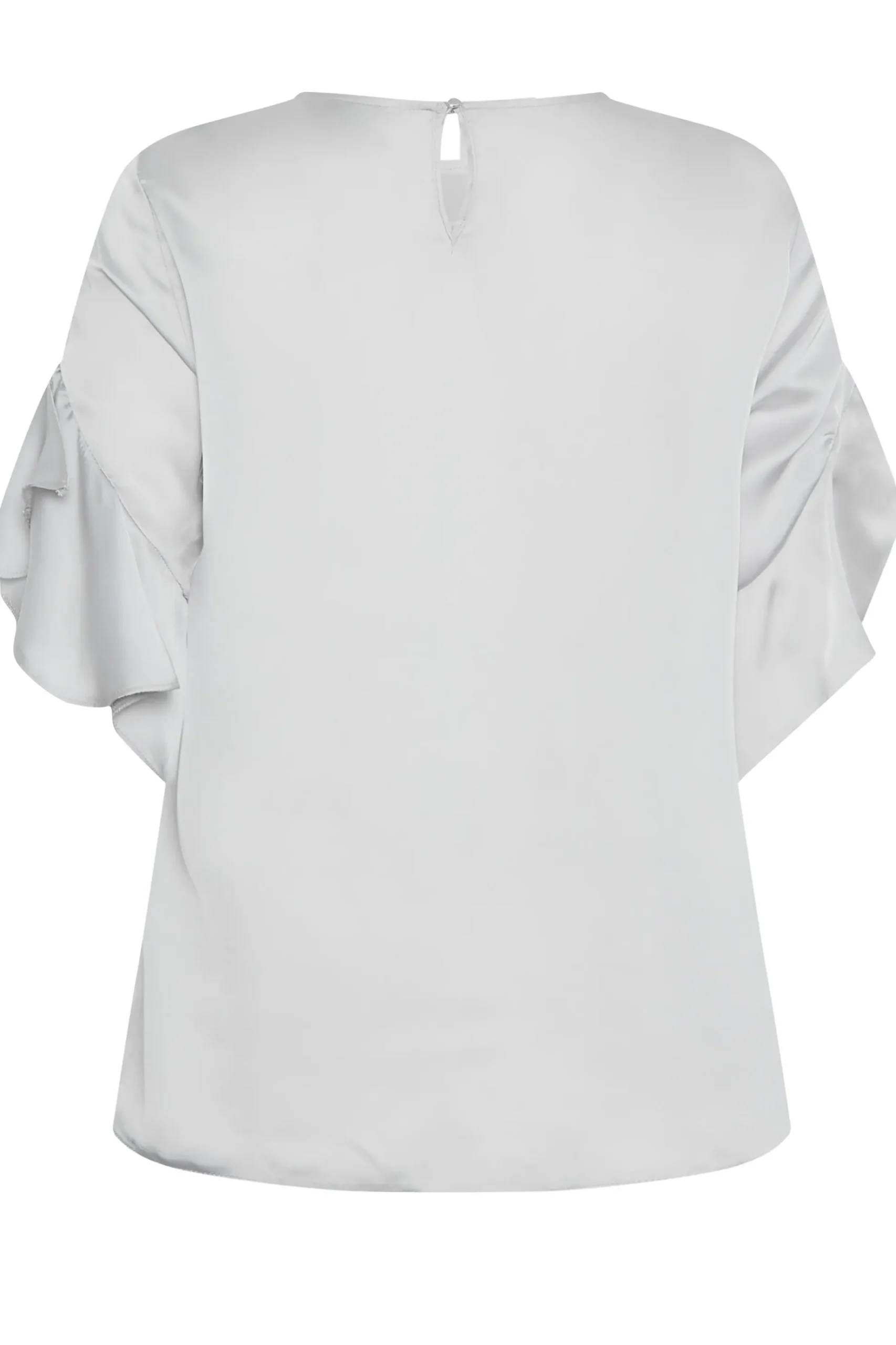 M&Co Womens M&Co Grey Frill Sleeve Blouse