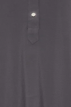 M&Co Womens M&Co Grey Half Placket Jersey Shirt