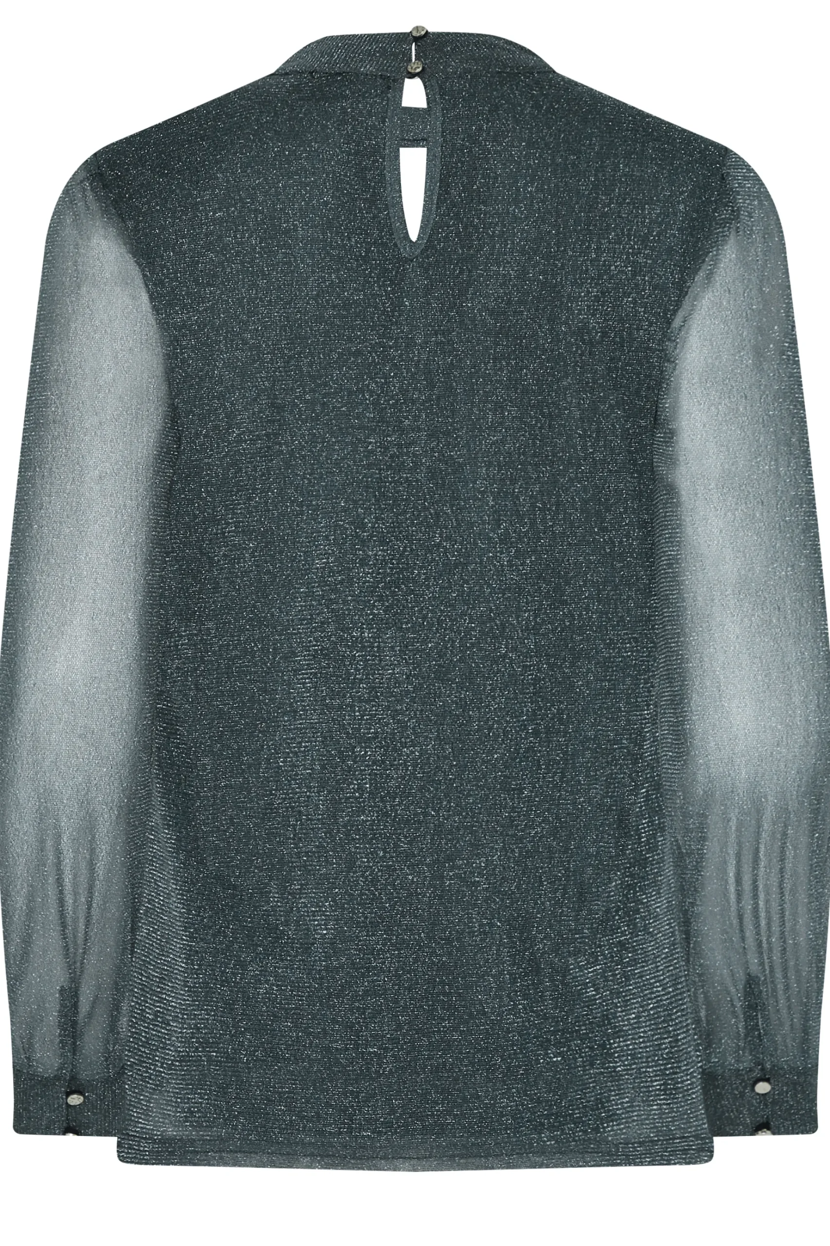 M&Co Womens M&Co Grey Shimmer Keyhole Blouse