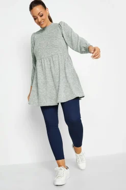 M&Co Womens M&Co Grey Soft Touch Smock Top