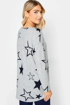 M&Co Womens M&Co Grey Star Print Jumper