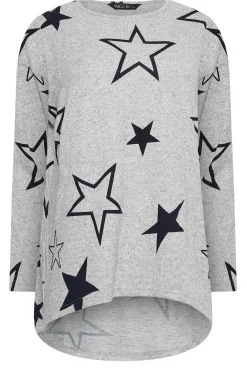 M&Co Womens M&Co Grey Star Print Jumper