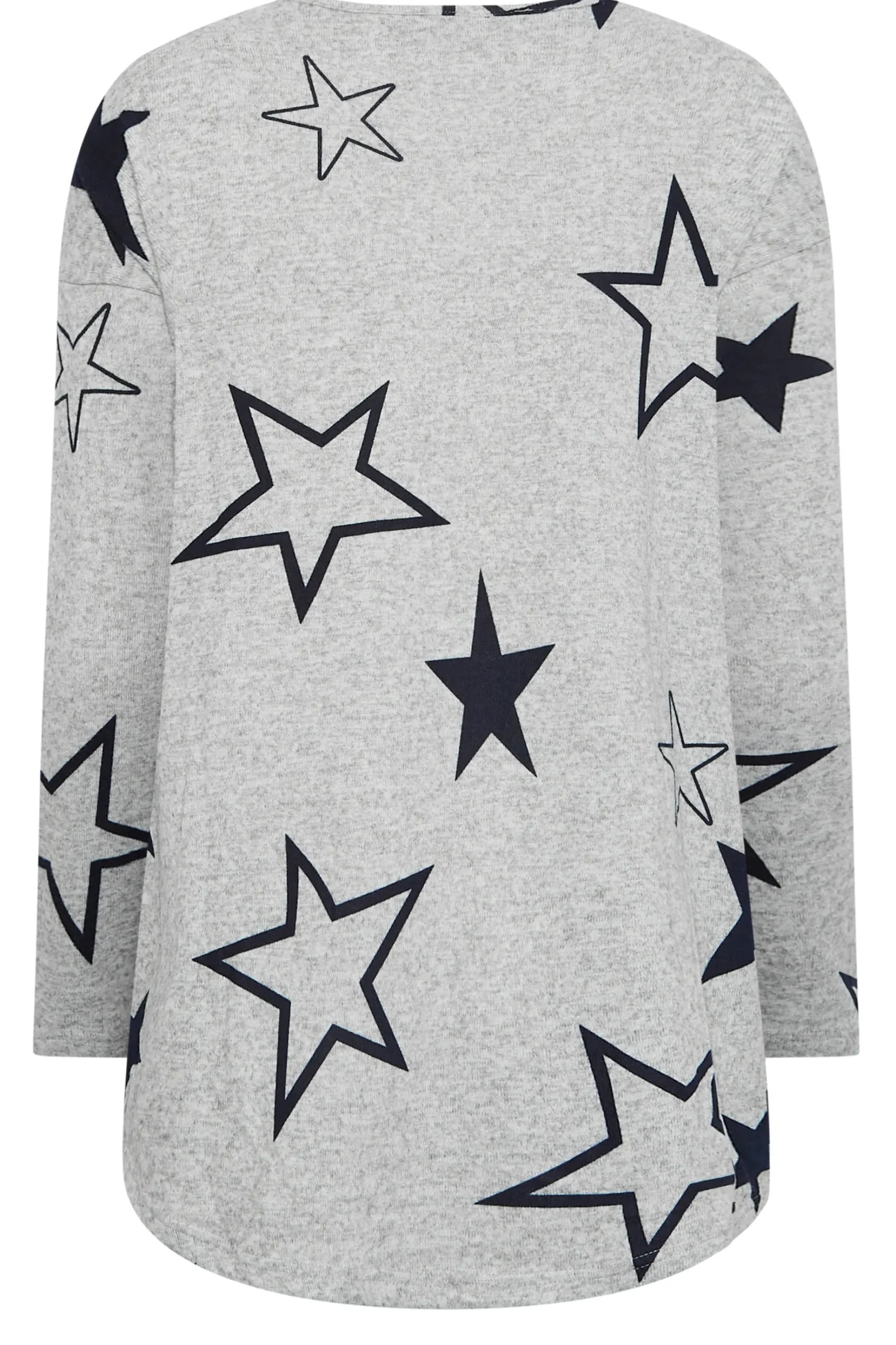 M&Co Womens M&Co Grey Star Print Jumper