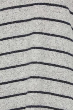 M&Co Womens M&Co Grey Stripe Jumper