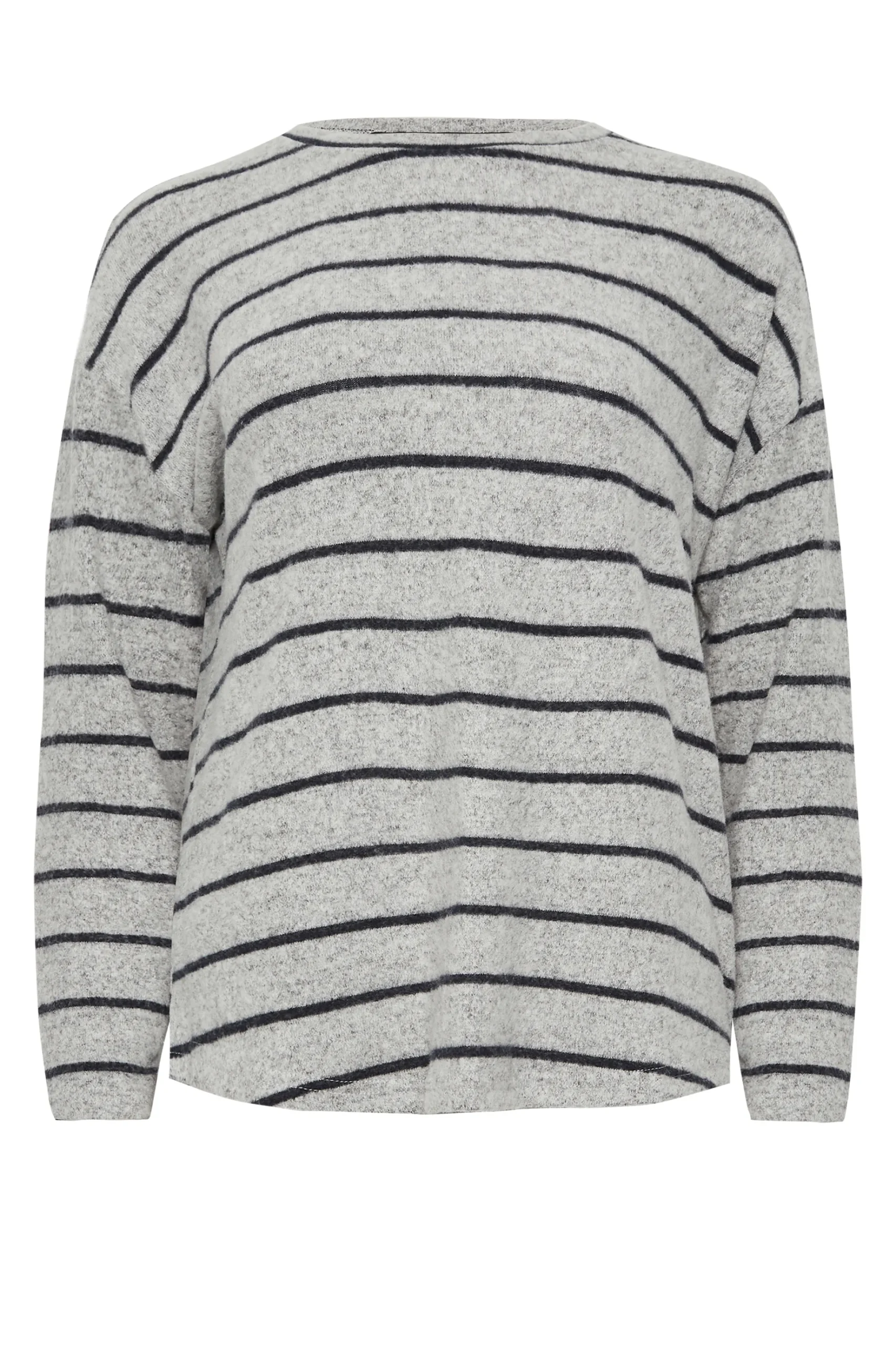 M&Co Womens M&Co Grey Stripe Jumper