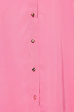 M&Co Womens M&Co Hot Pink Tie Waist Tunic Shirt
