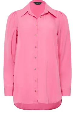 M&Co Womens M&Co Hot Pink Tie Waist Tunic Shirt