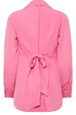 M&Co Womens M&Co Hot Pink Tie Waist Tunic Shirt