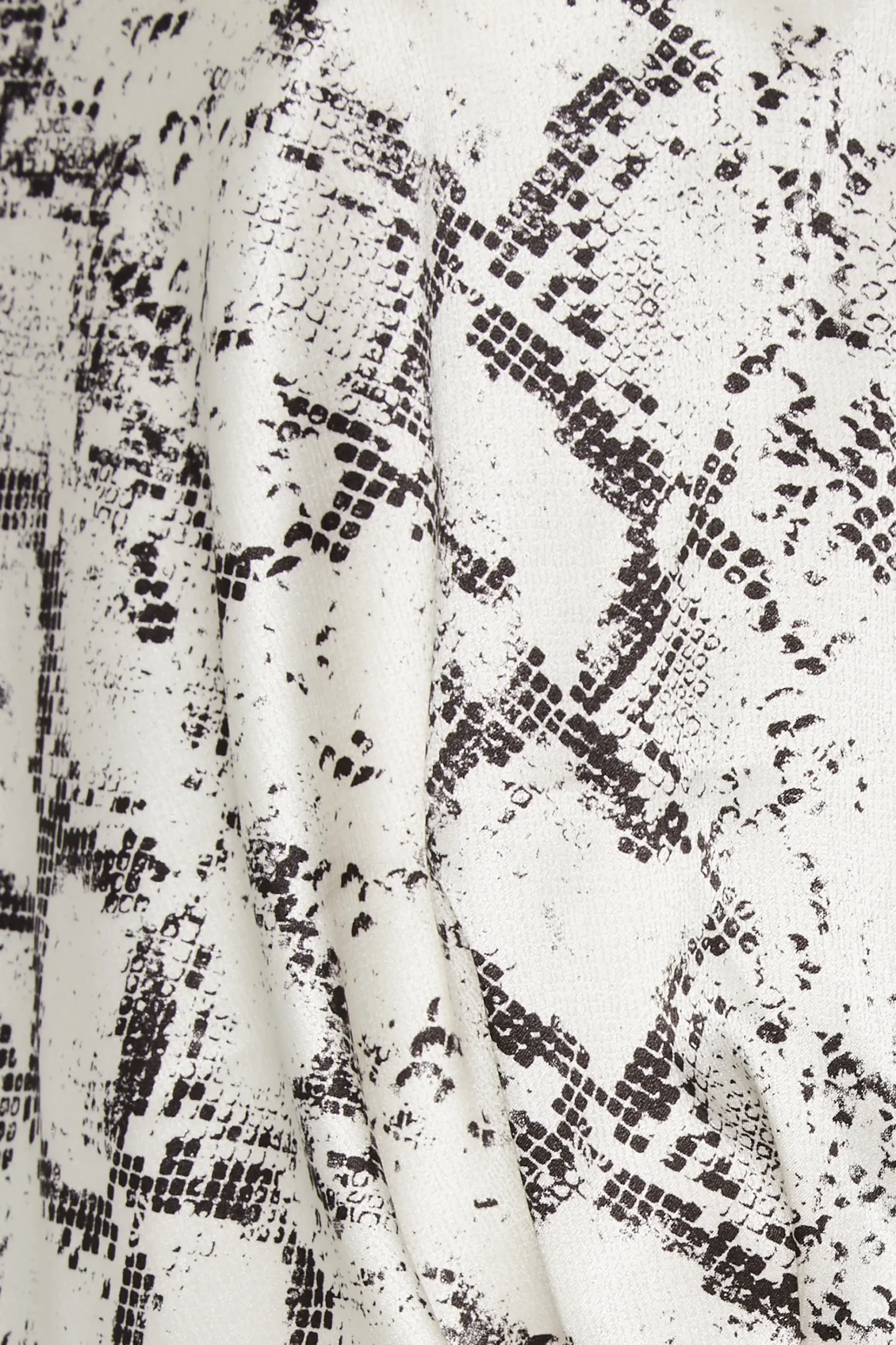M&Co Womens M&Co Ivory White Snake Print Wrap Front Blouse