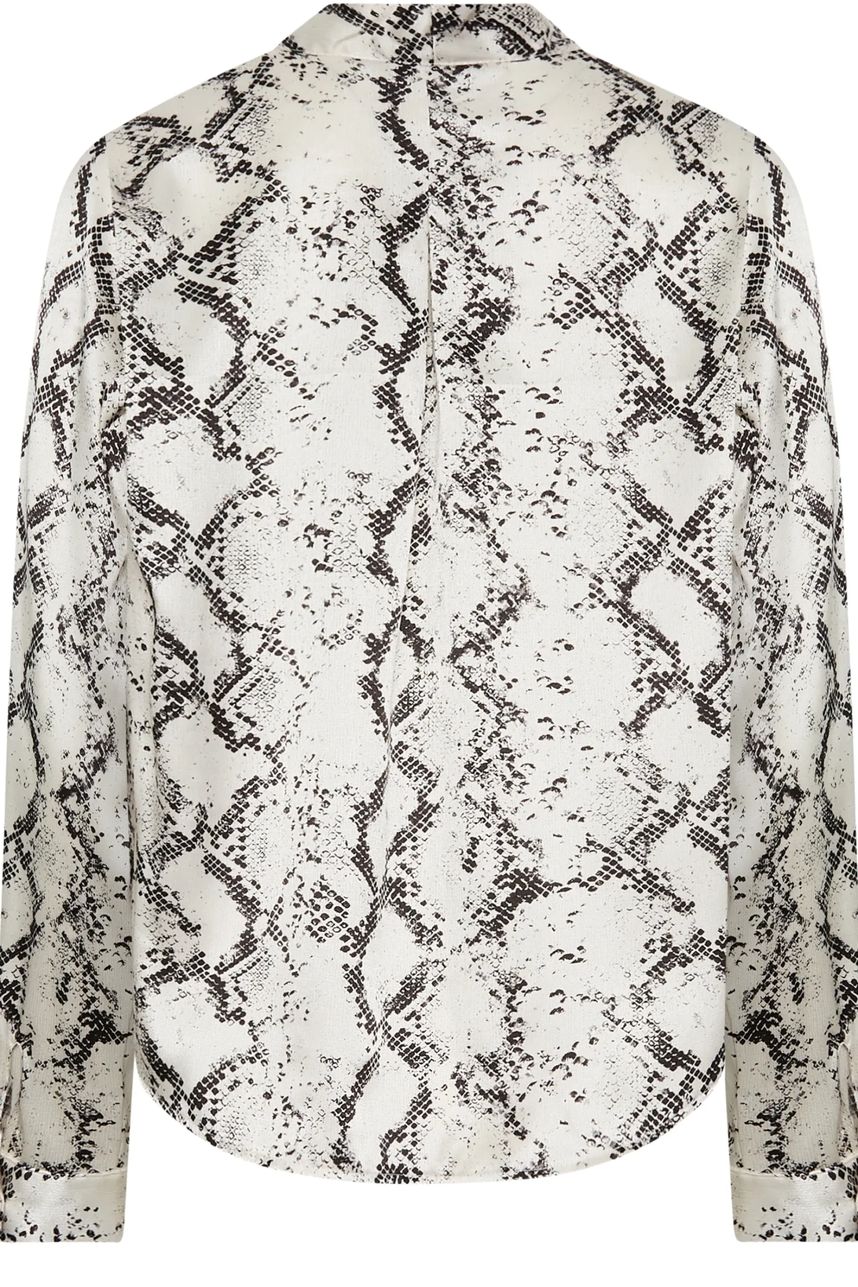 M&Co Womens M&Co Ivory White Snake Print Wrap Front Blouse
