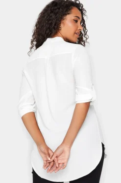 M&Co Womens M&Co Ivory White Tab Sleeve Blouse