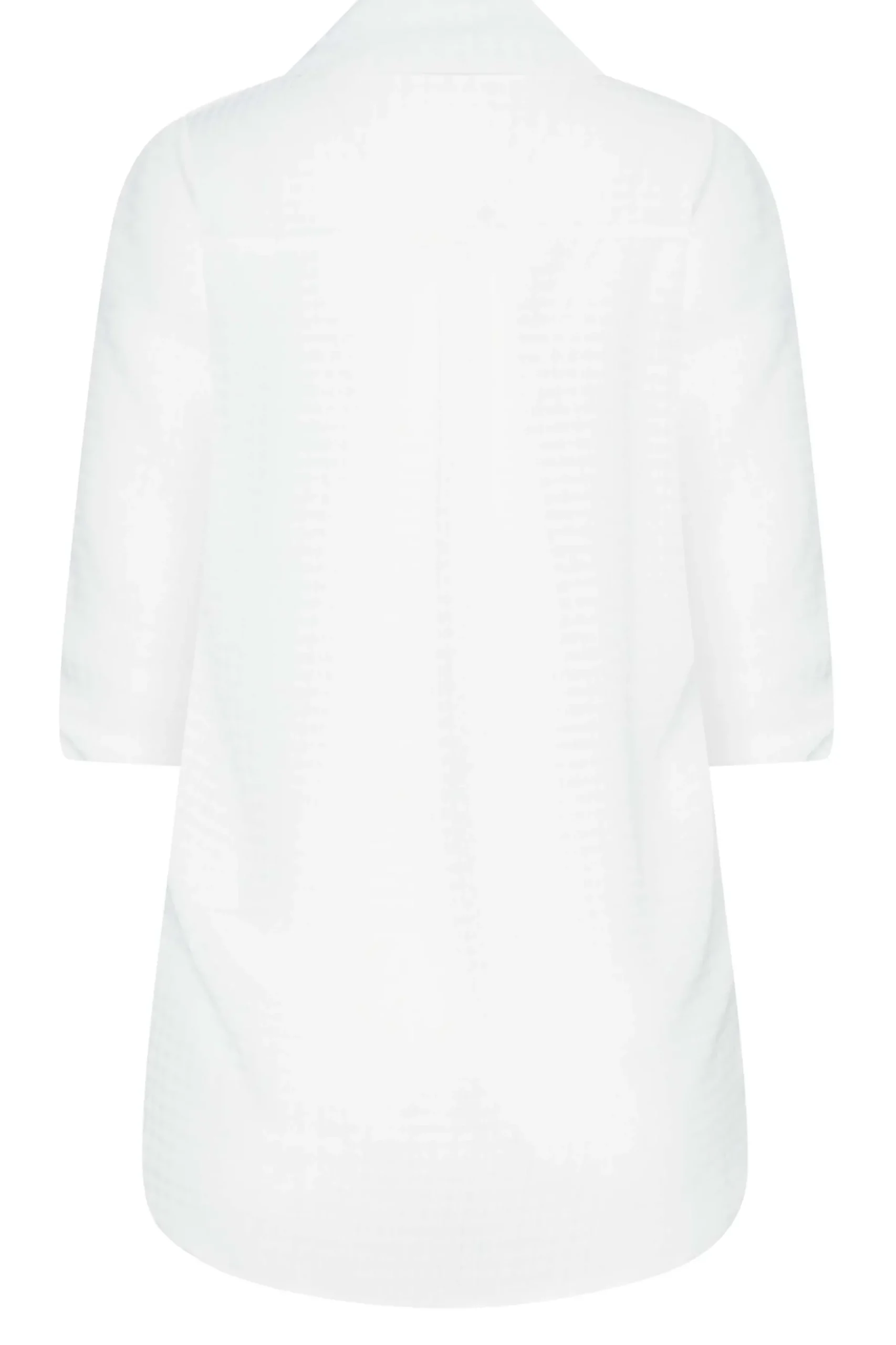 M&Co Womens M&Co Ivory White Dobby Check Tab Sleeve Shirt
