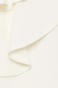 M&Co Womens M&Co Ivory White Frill Front Blouse