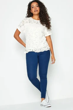 M&Co Womens M&Co Ivory White Lace Blouse