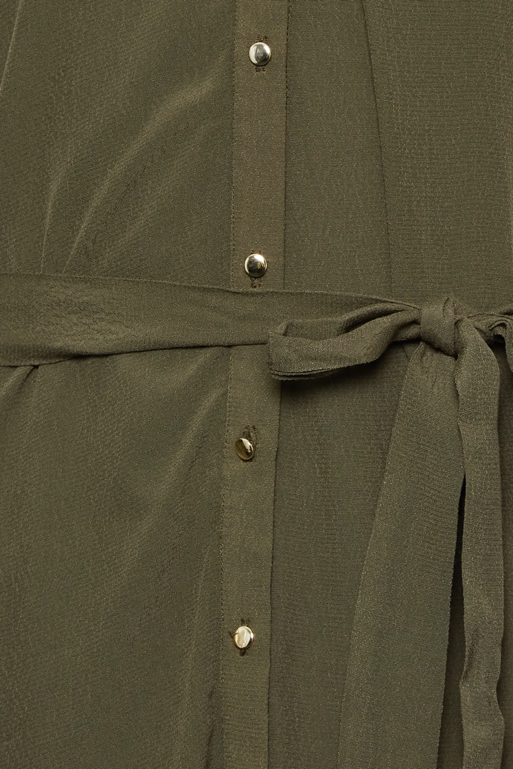 M&Co Womens M&Co Khaki Green Tie Waist Blouse