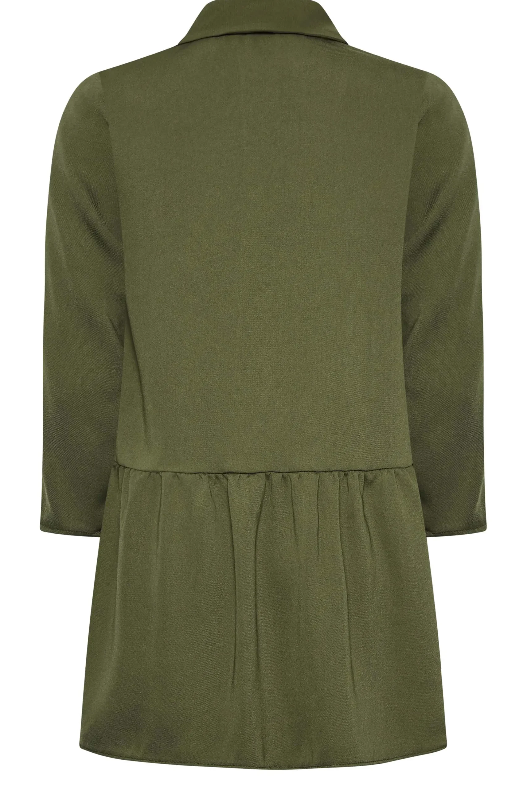 M&Co Womens M&Co Khaki Green Frill Hem Shirt