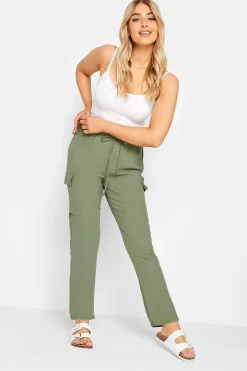 M&Co Womens M&Co Khaki Green Cargo Slim Leg Trousers