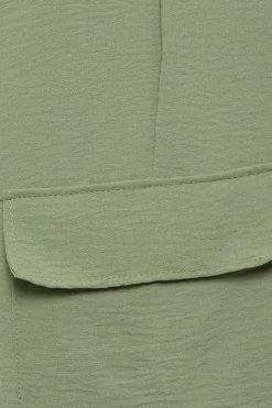 M&Co Womens M&Co Khaki Green Cargo Slim Leg Trousers