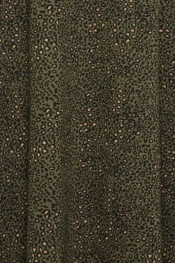 M&Co Womens M&Co Khaki Green Animal Markings Keyhole Maxi Dress