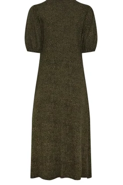 M&Co Womens M&Co Khaki Green Animal Markings Keyhole Maxi Dress