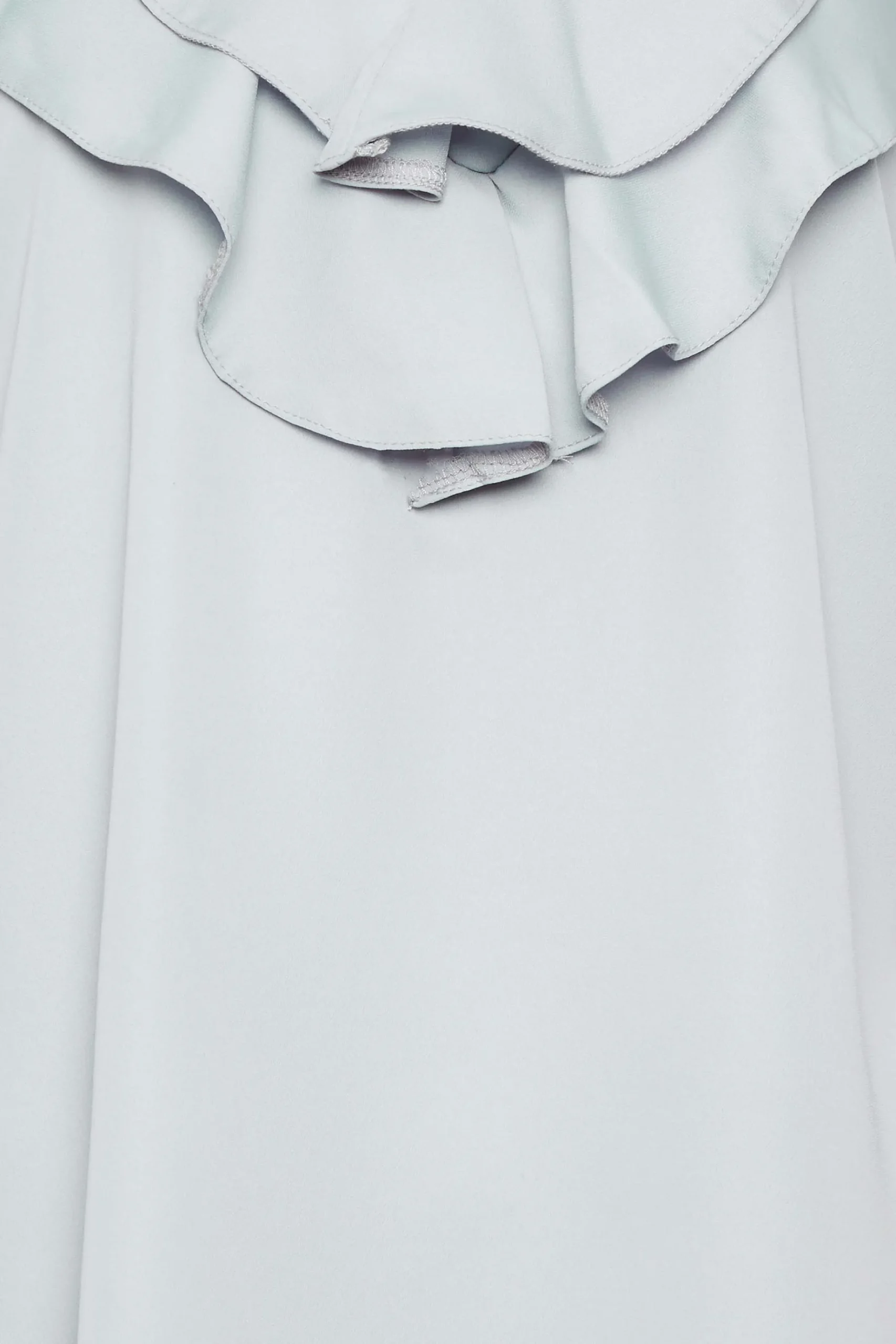 M&Co Womens M&Co Light Blue Frill Front Blouse