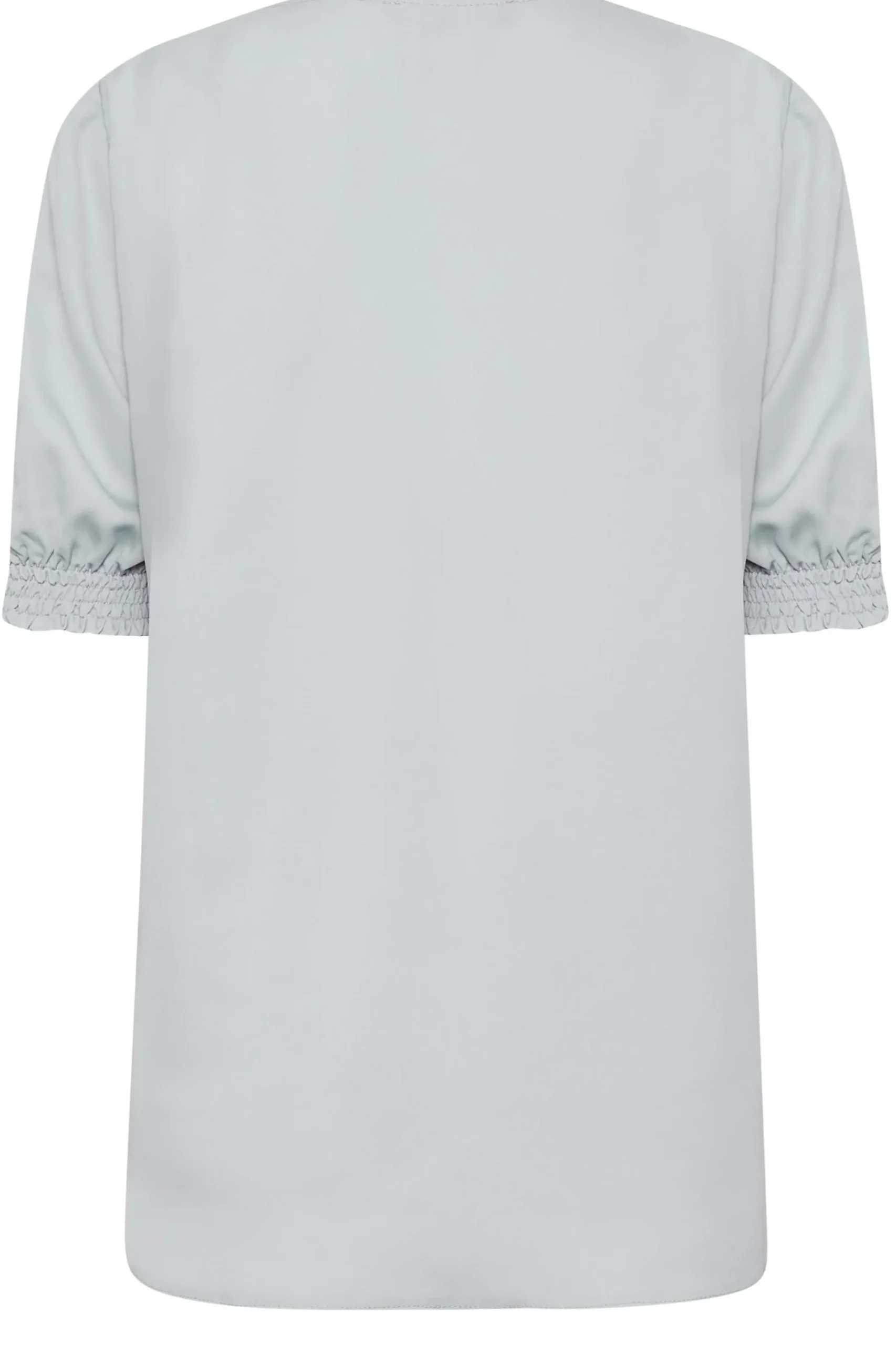 M&Co Womens M&Co Light Blue Frill Front Blouse