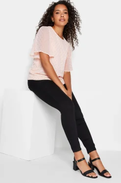 M&Co Womens M&Co Light Pink Glitter Blouse
