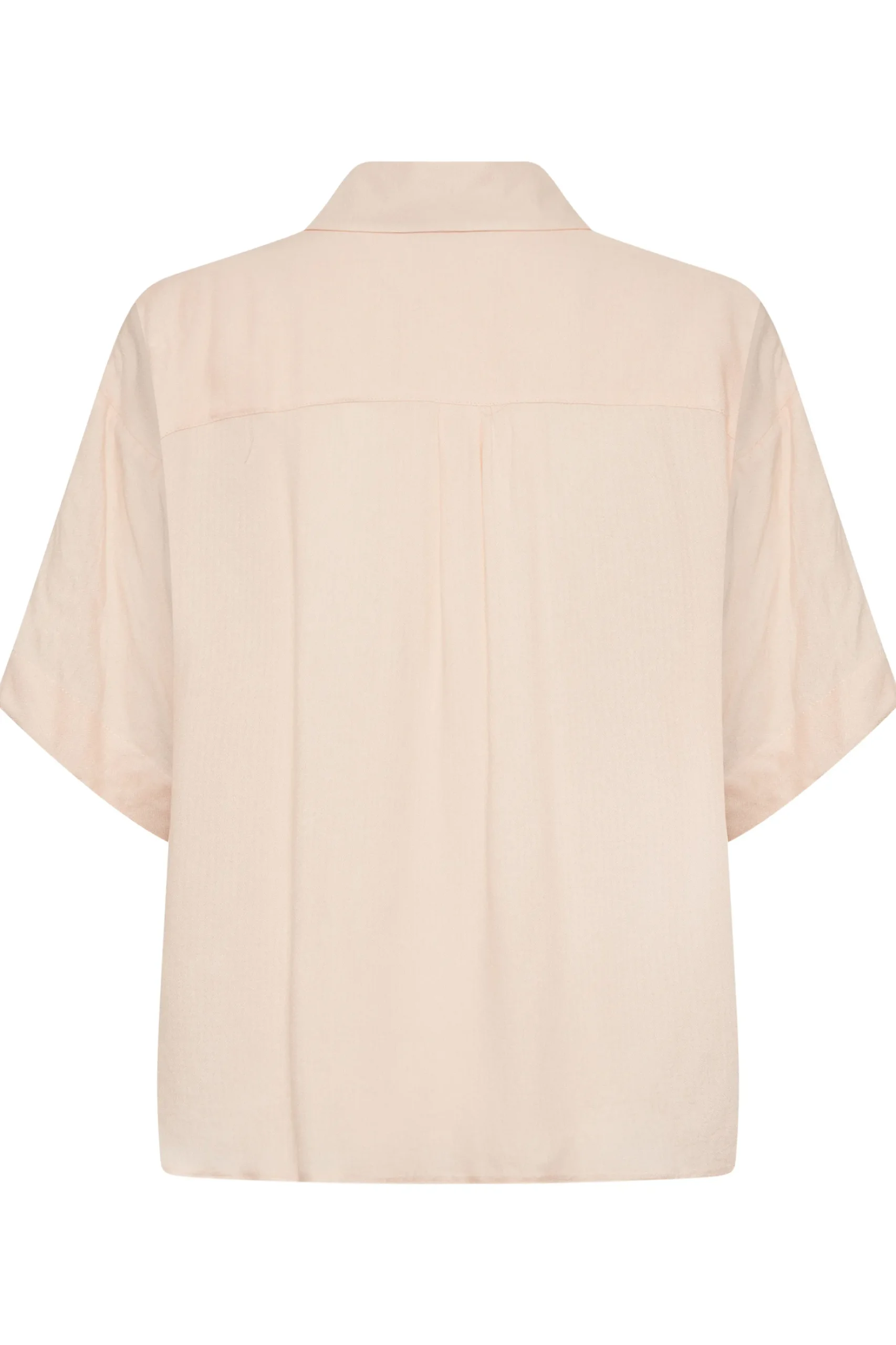 M&Co Womens M&Co Light Pink V-Neck Collared Shirt
