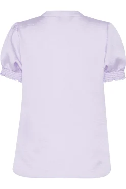M&Co Womens M&Co Lilac Purple Frill Satin Blouse