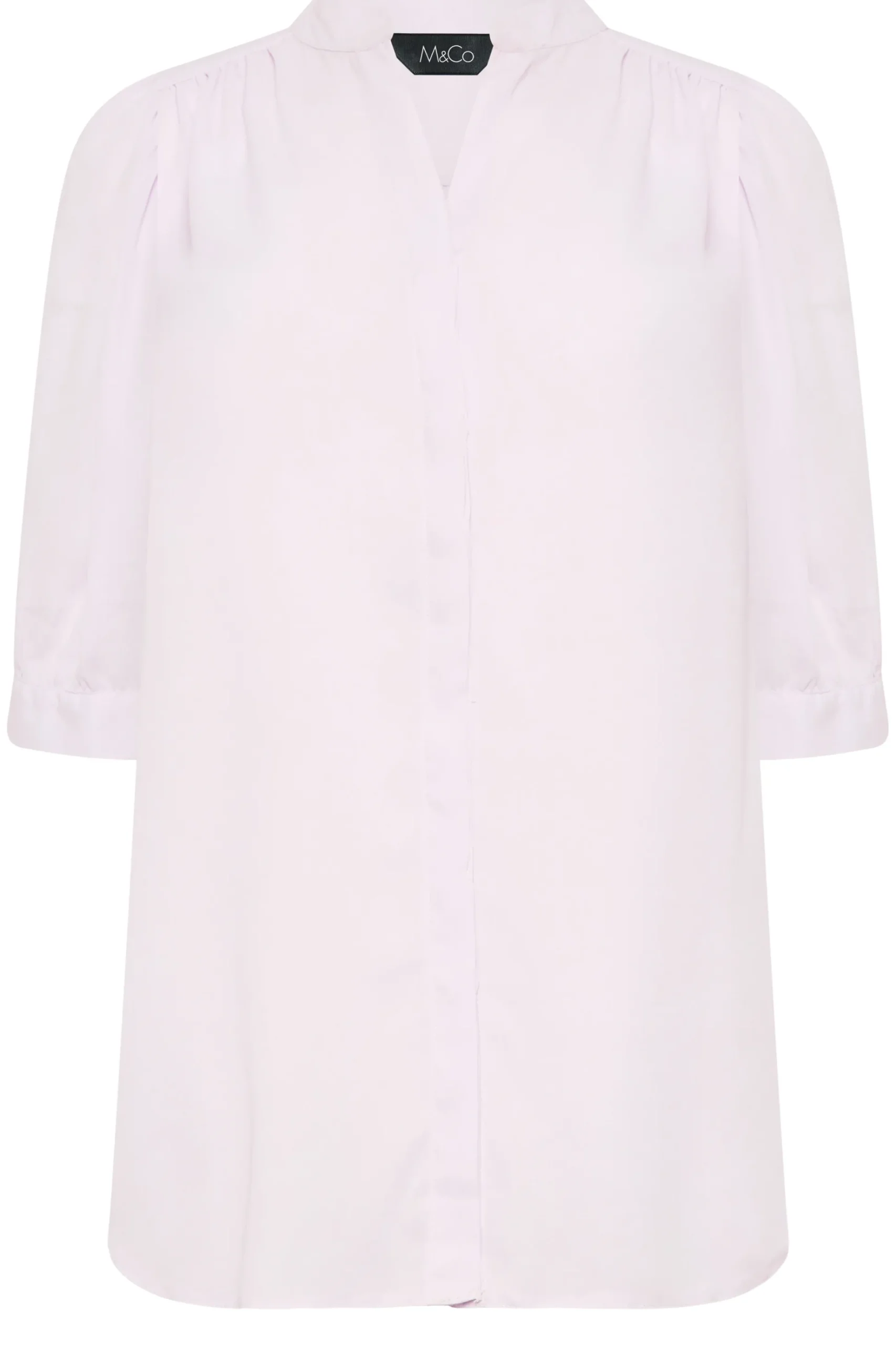 M&Co Womens M&Co Lilac Purple Button Through Shirt