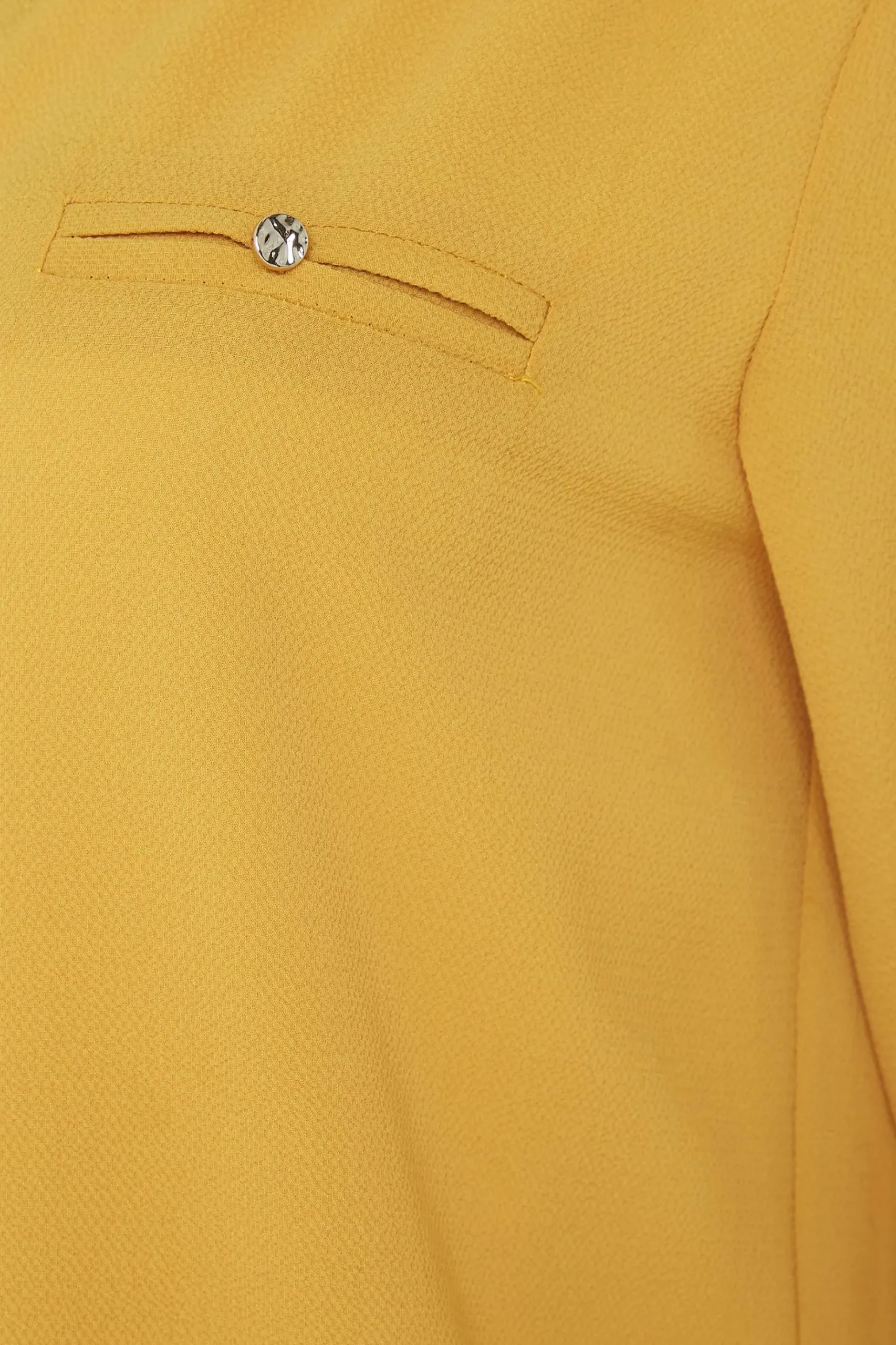 M&Co Womens M&Co Mustard Yellow Tab Sleeve Blouse