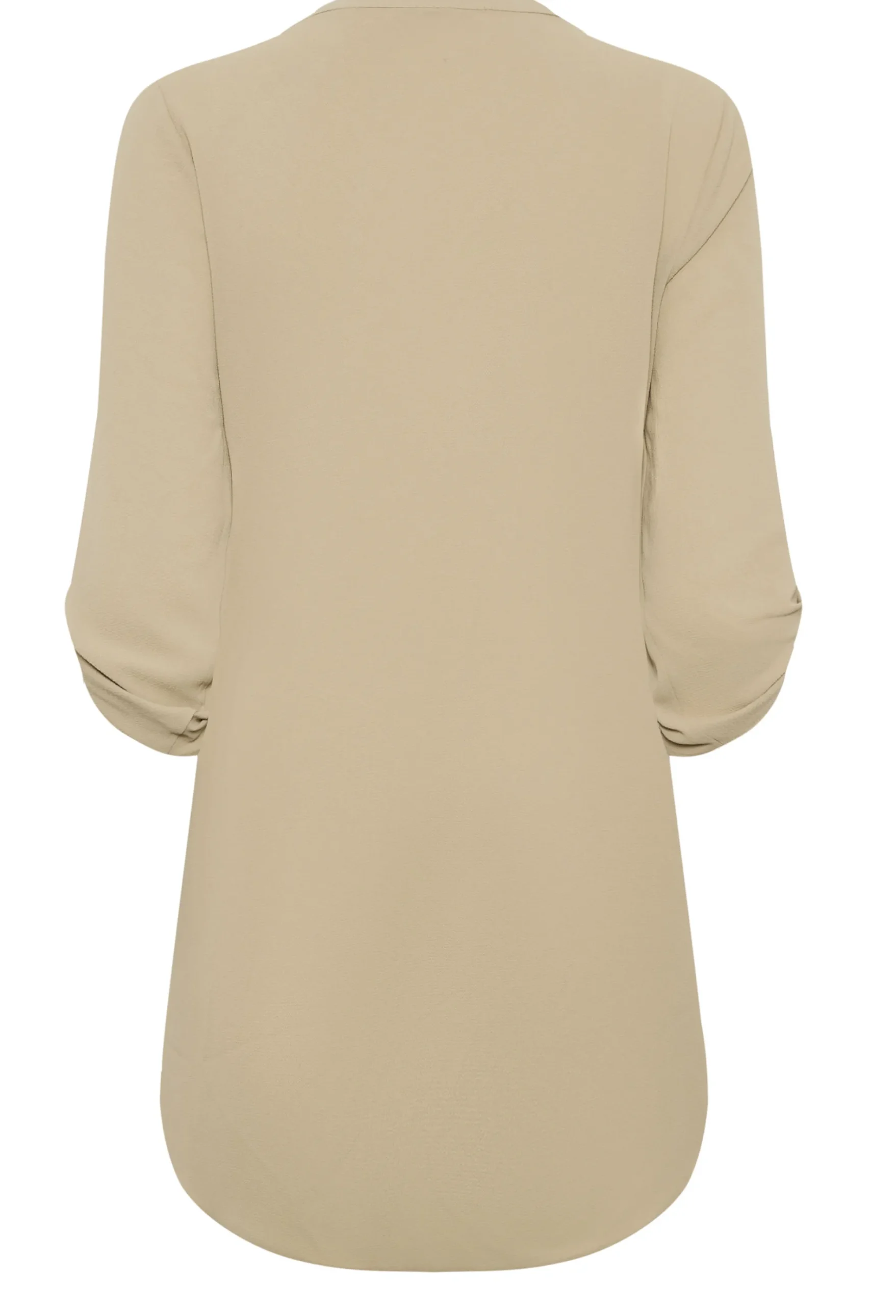 M&Co Womens M&Co Natural Brown Long Sleeve Button Blouse